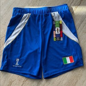 NEW 🆕 FIFA Official Blue World Cup 2026 Kids Shorts Italy 14-16 years